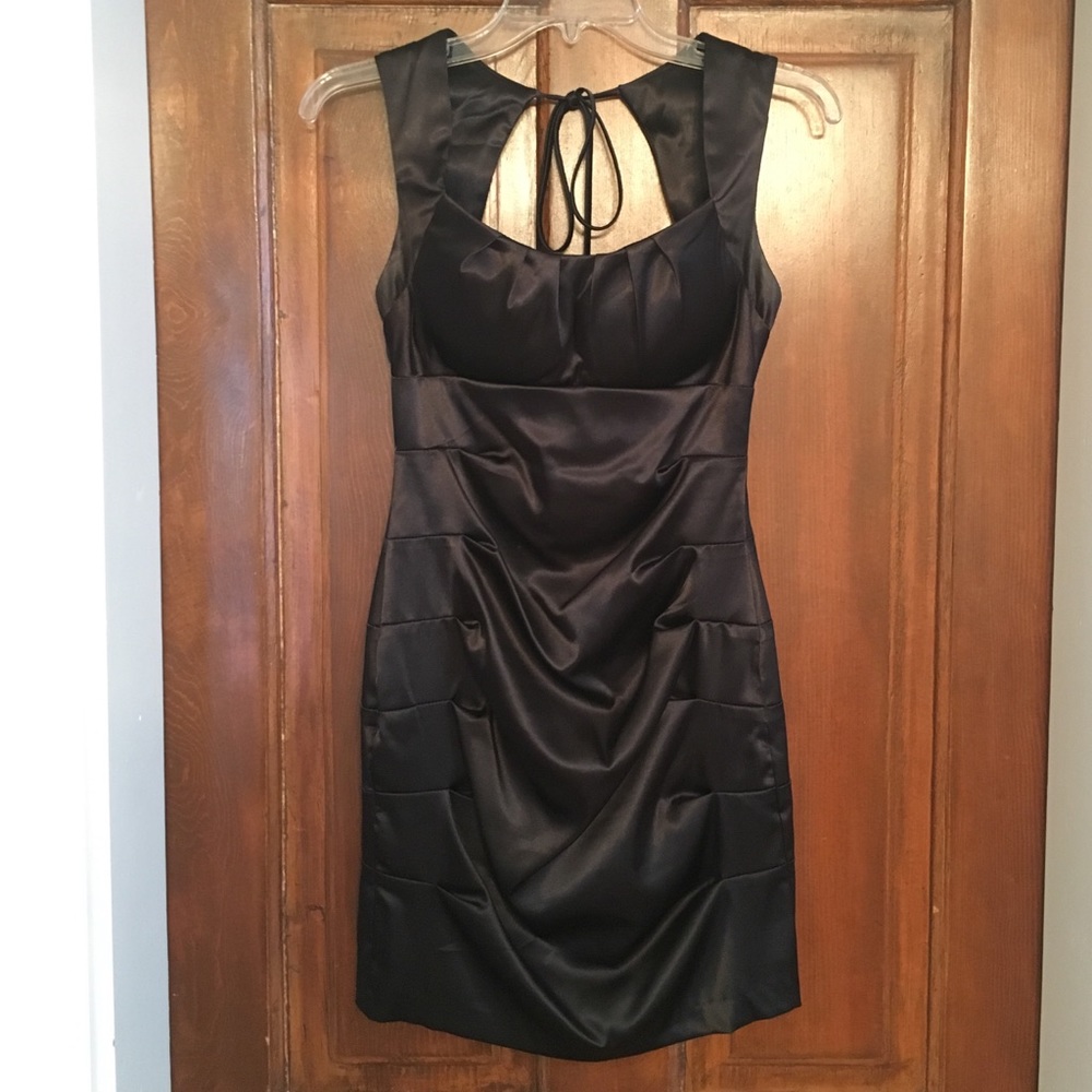 Satin Black Dress